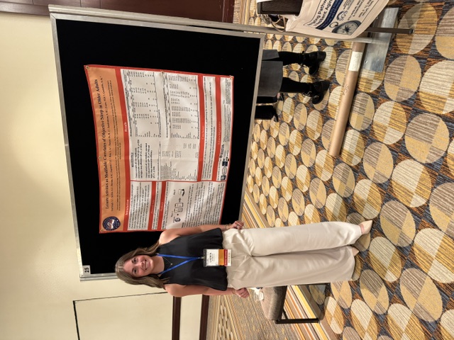 Lauren presenting her research poster at the Southern Gerontological Society Conference